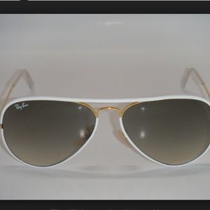 ray ban aviator white frame